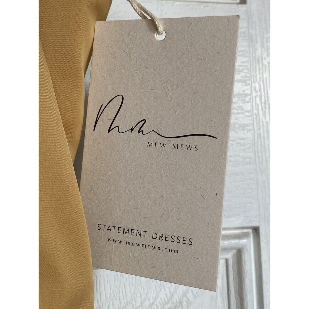 Mew Mews Formal Gown Statement Dress Elegant Gold Sequins Maxi Womens Medium NEW - Picture 6 of 13